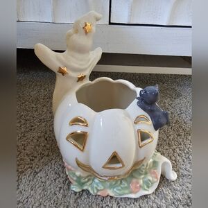 NIB Lenox Occasions Ghost with Pumpkin Votive